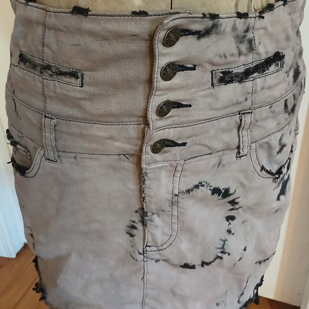 LITZ Tie Dye Low Waist Mini Skirt Size Medium - Made in the USA